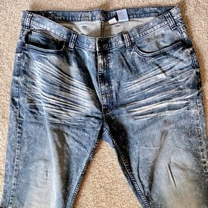 Mens True Nation Tapered Fit Jeans Size 46x30